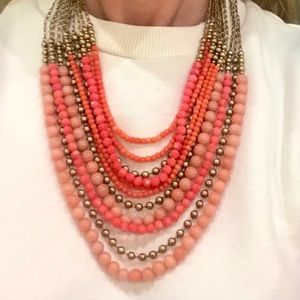 Stella & Dot Palomino coral necklace